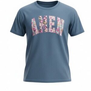 Love in Faith Women T-Shirt Amen Floral Graphic Cotton Blend Casual Large